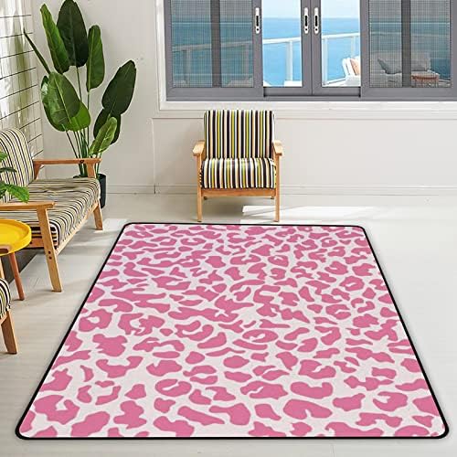 Ползи во затворен тепих играат мат розово за дневна соба спална соба едукативна расадник под подрачје килим 80x58inch