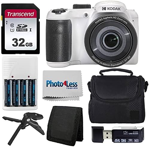 Кодак Pixpro AZ255 Дигитална камера + CAMERO CAMERA CAMEASE + TRANSCEND 32 GB SD мемориска картичка + батерии за полнење и полнач + USB картички
