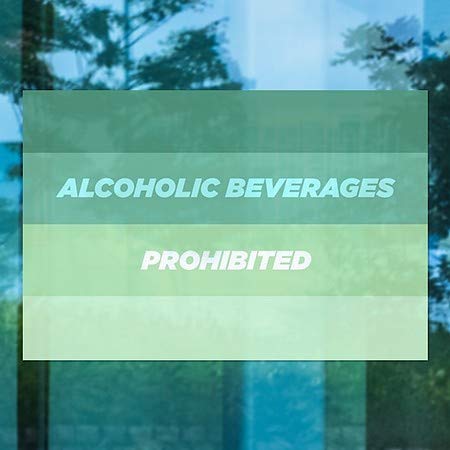 CGSignLab | Забрането алкохолни пијалоци -Модерен градиент Влечење на прозорецот | 36 x24