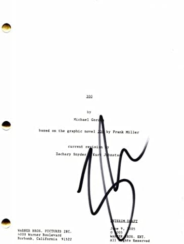 Зак Снајдер го потпиша Атограм 300 комплетно филмско сценарио - во кој глуми Gerерард Батлер, правдата Лига на Зак Снајдер,