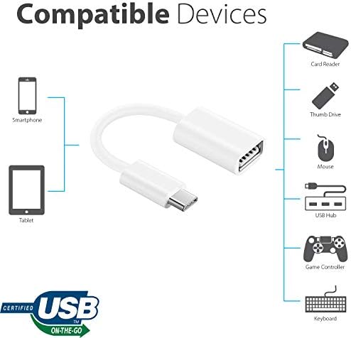 Работи OTG USB-C 3.0 адаптер за ATLI EON за брзи, верификувани, повеќекратни функции како што се тастатура, палецот, глувци, итн.