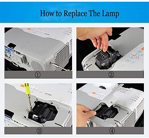 ELPLP57 Замена на проекторот за ламби за ламби за ламби за BrightLink 450wi BrightLink 455Wi BrightLink 455Wi-T од знаење