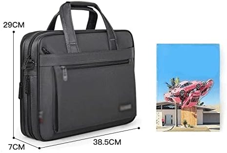 SDFGH Men Business Childate Childate Hudepory најлон чанта за човекот со голем капацитет торби за рамо за лаптоп од 15 инчи