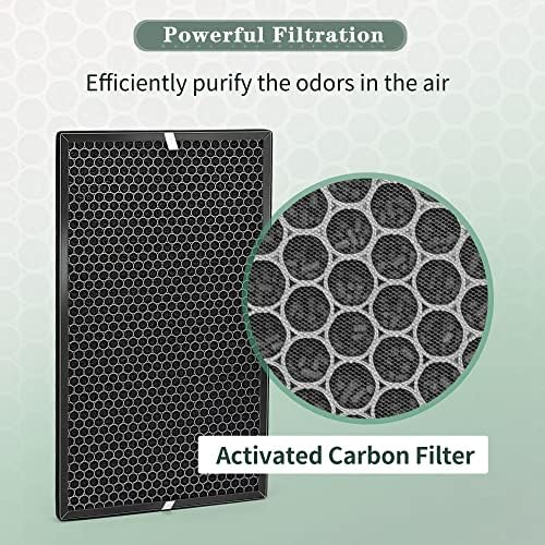 UASWPART AD5000 HEPA Filter Filter Set Компатибилен со Air Dr. AD5000 4-во-1 Air PU-Rifier Filter Замена, отстранливи филтри од