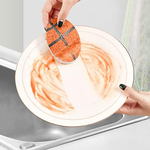 Алаза Затвори од кошарка природни сунѓери кујнски целулоза сунѓер за садови за миење бања и чистење на домаќинства, не-крик и еко пријателски,