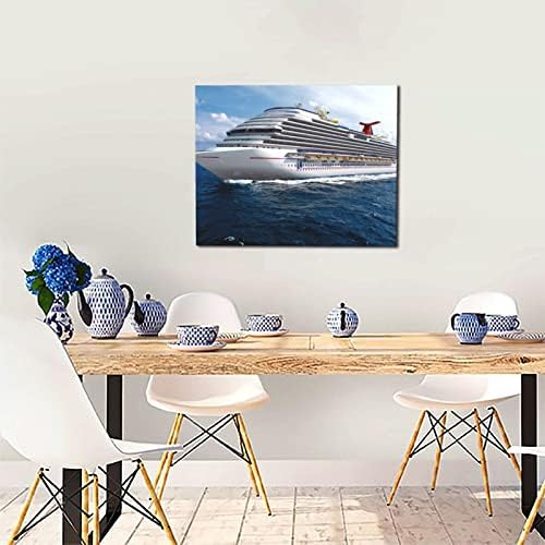 Крстаречки брод wallиден уметнички платно сликарство со броеви галерија за уметности на акрилно масло за сликање, модерна домашна