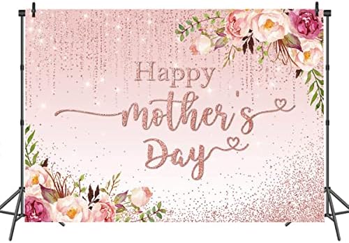 Мочичка Среќен Ден На Мајката Позадина Цветни Златни Точки Денот На Мајките Роденден Фотографија Позадина За Жени Винил Благодарам Денот