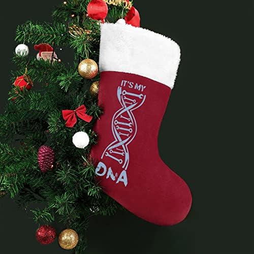 Тоа е мојот ДНК Божиќ што виси чорапи за порибување за Божиќно дрво за одмор дома