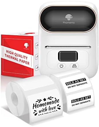 Phomemo-M110 Bluetooth Печатач Со Една Кутија 30 € 20mm Етикета, Термичка Етикета Печатач За Етикетирање, Мало, Баркод, Превозот, Накит,