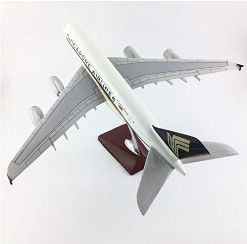 47 см Сингапур ерлајнс модел A380 модел на авиони со тркала со светла