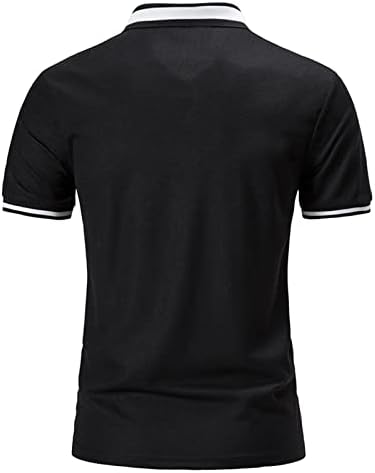 Xxbr поло маици за мажи, машки спортови за слободно време предниот дел од копчето лапл кратки ракави маички тренингот голф маички маж и врвови