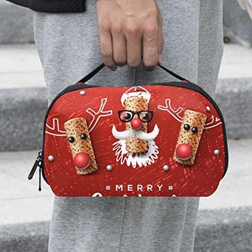 Среќен Божиќ Црвена Шминка Торба За Чанта Преносни Патување Организатор Торба За Тоалети Убавина Торба За Жени