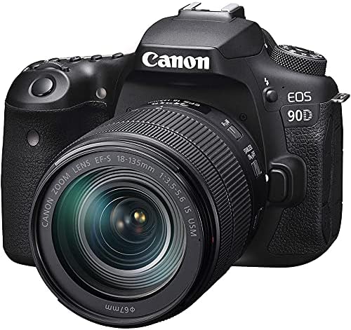Canon EOS 90D DSLR Камера Со Објектив од 18-135mm, Canon EF-S 55-250mm f/4-5, 6 Е STM Леќа, Мека Обложена Кутија, Мемориска Картичка