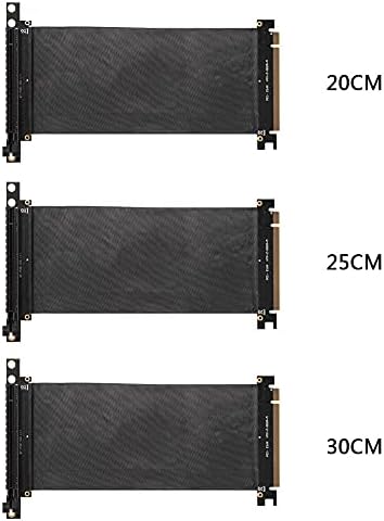 Конектори 20см 25см 30см PCIE 3.0 16x продолжена кабел кабел 90 степени PCI -E Express 16x до 16x Riser Card Flexible Ribbon Extender -