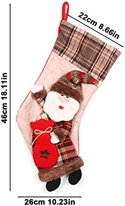 Божиќно порибување Големи Божиќни чорапи Декорација Дедо Мраз Снежаман ирваси порибување Божиќни украси и додатоци за забави, виси