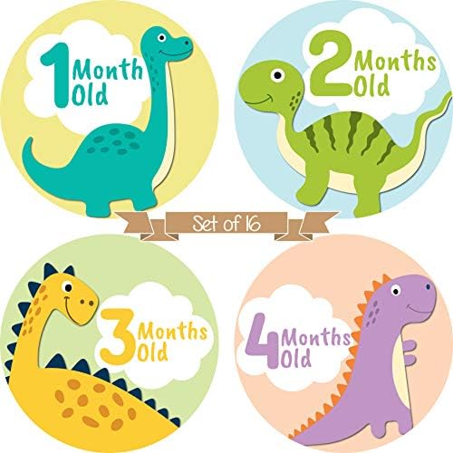 Налепници За Пресвртница За Бебиња Од диносаурус Момче, 12 Месечни Налепници За Бебиња, Налепници За Пресвртници За Бебиња, Бебешки