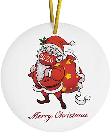 Естарфор весели Божиќни украси Дедо Мраз со маска украси за украси на дрво