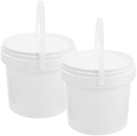 Cabilock 4 парчиња за должност за мраз со играчка барела кујна корпа бука крем пластична детска кофи за складирање капаци за