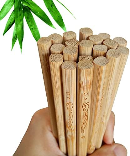 10 пара/Поставете рибични стапчиња за јадење со бамбус за јапонска храна за суши, нелизгачки садови за јадење, бамбус, природни