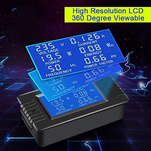 AC 80-260V 100A CRS-022A LCD дисплеј дигитална струја на напон на напон на напон Фреквенција на моќност фактор на моќност мултиметарен волтметар со амперметар со 100A Трансформа