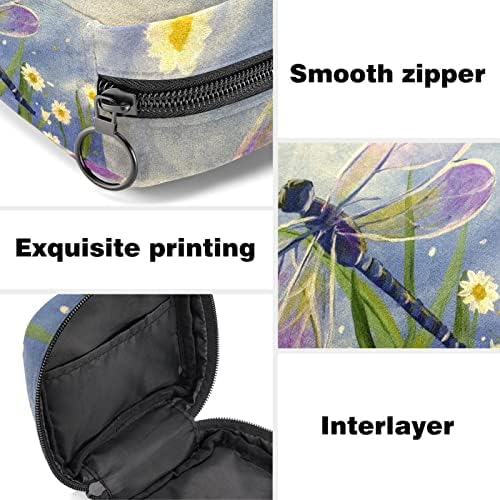 Санитарна торба за складирање на салфетка, торбичка за подлога, торбичка за подлога, мала торба за шминка, цвет