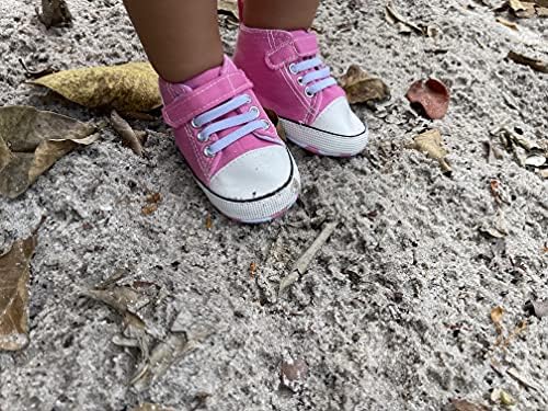 Среќни патики за новороденчиња Дино Унисекс меки, без вратоврска, анти-лизгачки Sneaker Sneaker, First Walkers Canvas Stylish