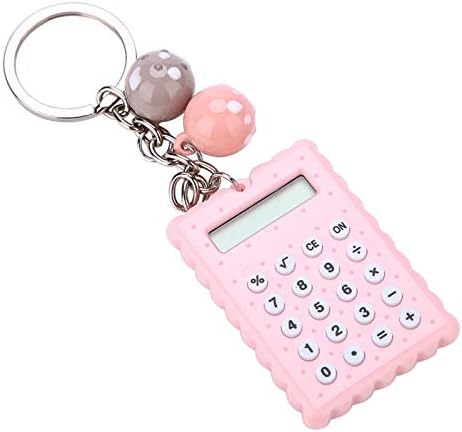 Мини калкулатор, мини преносен слатки колачиња во стилот на клучеви Калкулатор за бонбони во боја на џеб Калкулатор за декорација на клучеви