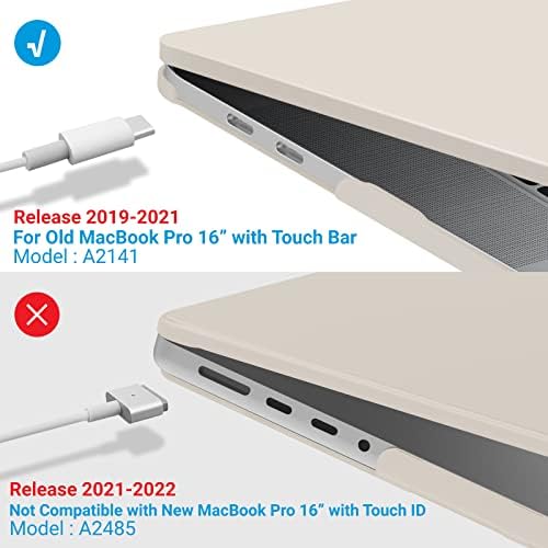 Ибенцер компатибилен со MacBook Pro 16 Inch Case A2141 Release 2020 2019, тврда школка кутија со тастатура за тастатура и тип Ц адаптер за стара