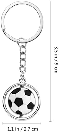 Нубестијски момчиња кошарка подароци фудбалски клучеви, фудбалски клуч прстен фудбал виси украс ротирачки клуч ланец на фудбалски ранец привлечност