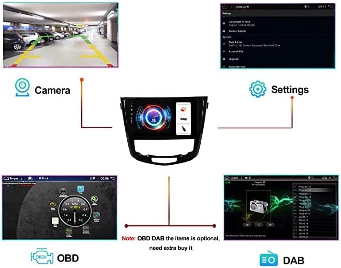 10 Инчен HD Автомобил Радио Стерео Плеер GPS Навигација RDS WiFi Bluetooth Екран На Допир Со Sat NAV За Nissan Qashqai 2013-2017