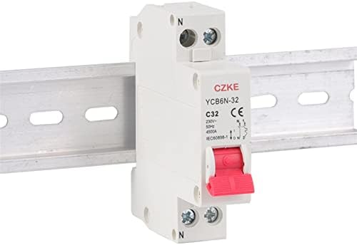 Scruby MCB Минијатурен прекинувач за прекинувачи на колото-неутрален прекинувач YCB6N-32 6-32A 1P+N Електричен прекинувач Домашна безбедност