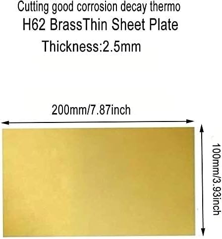 Nianxinn бакарен лист фолија H62 метал метал тенок лим фолија плоча за метална решетка за метална рамка CNC Дебелина на моделот на рамката 2.