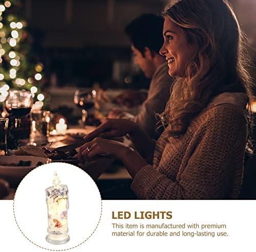 Тенсикоко симулација свеќа LED светла Електронски запалени свеќи за светилки романтична забава декор без батерија за домашен банкет