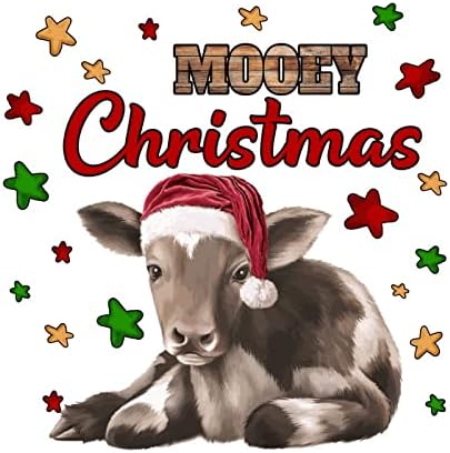 Винил wallид Цитати налепници Моуи Божиќна висорамнината крава со црвена капа мотивациони зборови букви налепници дома wallид декор