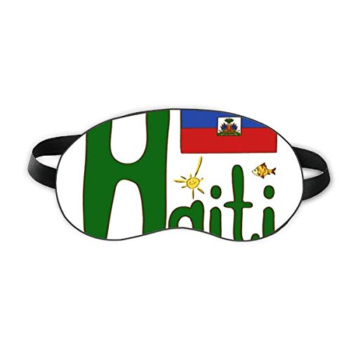 Национално знаме на Хаити црвено сино шема за спиење на очите на очите мека ноќно следење на слепите сенка
