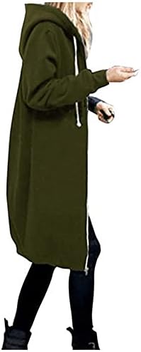 Капачен лесен палто дами парк со долг ракав есен, фит полиестер худи, цврста удобна качулка, надворешна облека