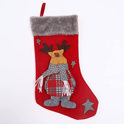 Божиќни чорапи Божиќни украси Санта подароци бонбони чорапи торбички за подароци сцена што виси украси украси штанд 8