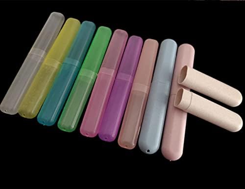 10 парчиња држач за четкичка за заби, преносно складирање на четки за заби, пластична заштитна паста за паста за заби за дома