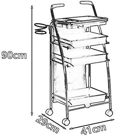Омонс колички, подвижна количка, количка за домаќинства што служат големи 4 нивоа за убавина салон спа -количка алатка за нокти количка