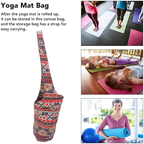 Торба за јога со топинци, платно преносно едно парче едно парче едно парче јога торба за складирање на мат