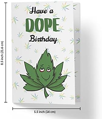 Смешна марихуана роденденска картичка за мажи и жени - роденденска картичка за пушачи - Смешна картичка за роденден на канабис за пријатели,