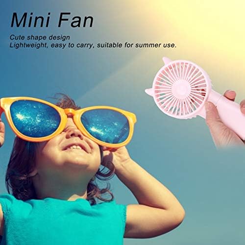 Raucokim Portable Fan Mini Hand Hard Cute Fan Mute Mute Electric Fan lood Fan рачен вентилатор за патни домашни канцеларии розови