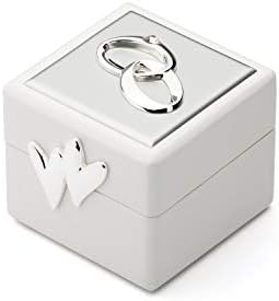 Кутија За Венчален Прстен зилверстад, Позлатена Лакирана, сребрена, 6,6 х 6 х 5,5 см