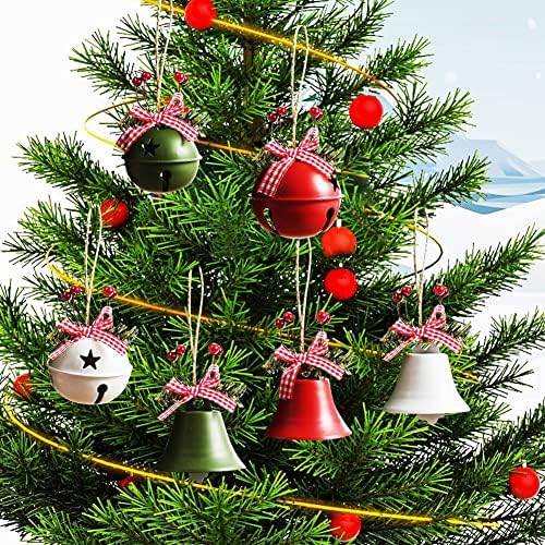Божиќни џингл sвона 2 -2.2 големи исечоци на starвездички метални декоративни sвона Божиќни украси за дрво за занаети за одмор на венец Рустикален
