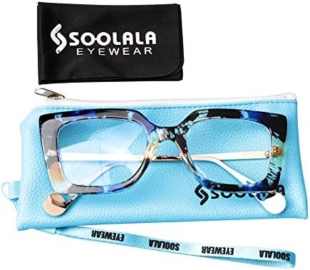 SOOLALA анти-сина светлина лесна бисер со вметната рака мачка очи очила за читање очила