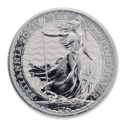2021 Многу Сребрени Монети од 1 мл Британија Брилијантни Нециркулирани Со Сертификат За Автентичност Фунти 2 Нане Држава