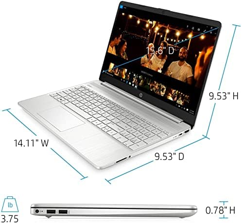 HP 2022 Најновиот Премиум Лаптоп, 15,6 HD LED Дисплеј, Amd Двојадрен Процесор, AMD Radeon Графика, 16GB RAM МЕМОРИЈА, 1TB SSD,