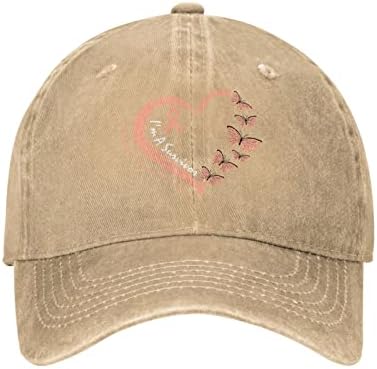 Свесност за рак на ендометријален бејзбол капа Јас сум преживеан капа за мажи подарок