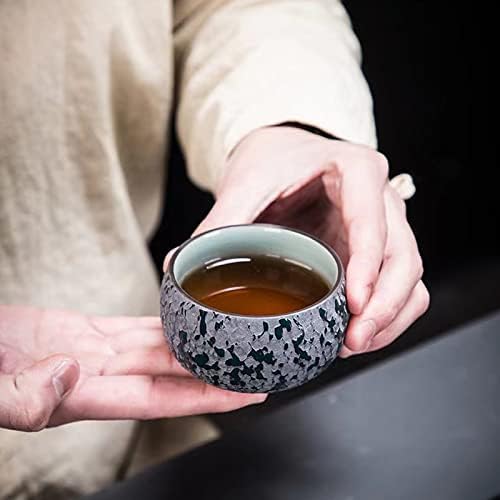 MQJZSH Ceramic Teacup, кинески и јапонски кунг фу, со сет со чај со четири парчиња, рачно изработена чаша