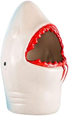 Ｋｌｋｃｍｓ Керамички тики кригла коктел стакло од животински облик чаши за пиење чаша за забава, ајкула 320 мл